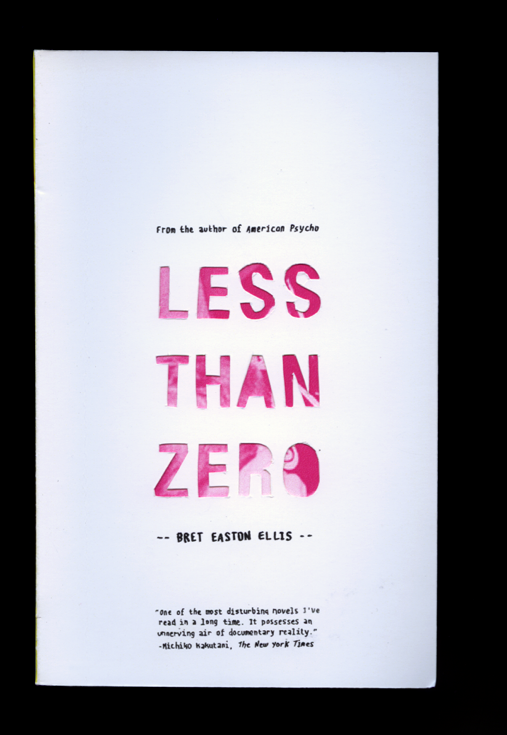 Less Than Zero Book